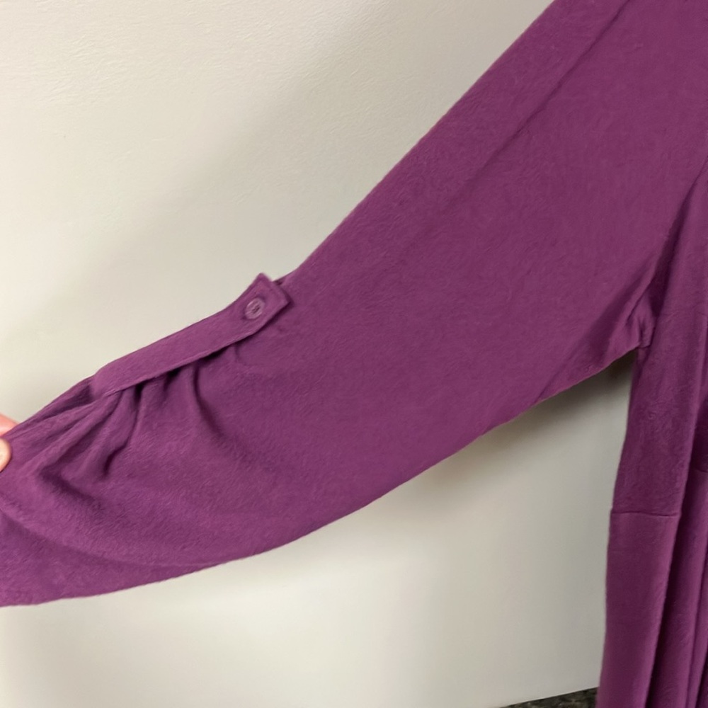 3/$15❤️ heart & crush purple soft long open cardigan sweater 3x - Picture 2 of 8